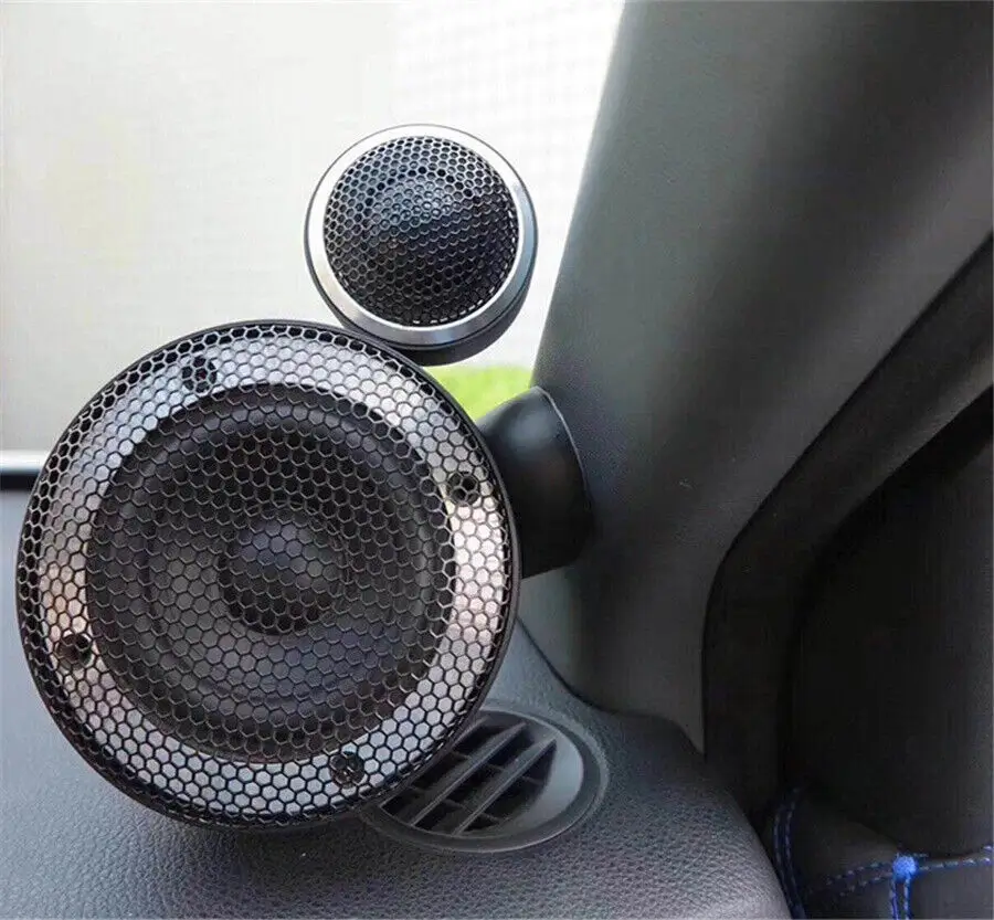 Finished A-pillar with a custom tweeter mount