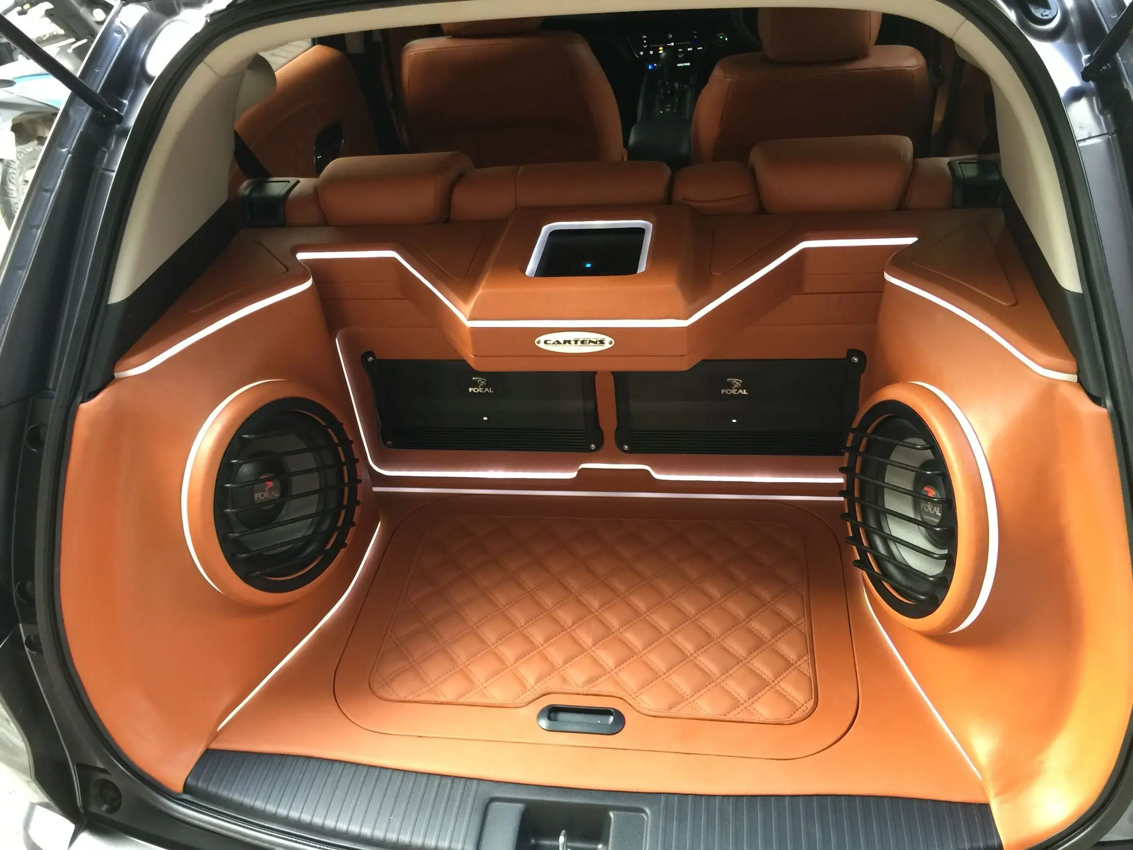 Stylish layout of various car audio components