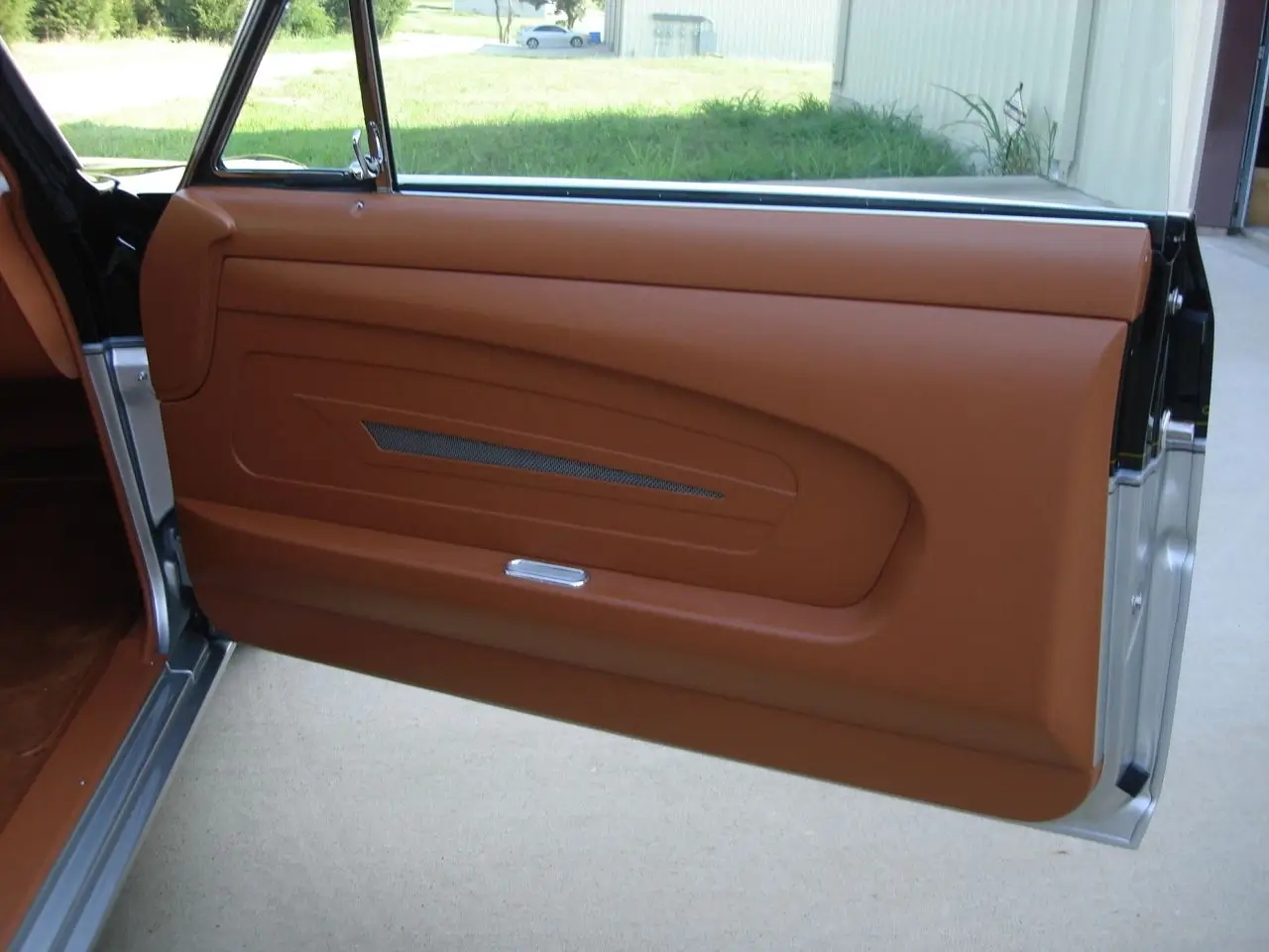Factory standard car door interior before work