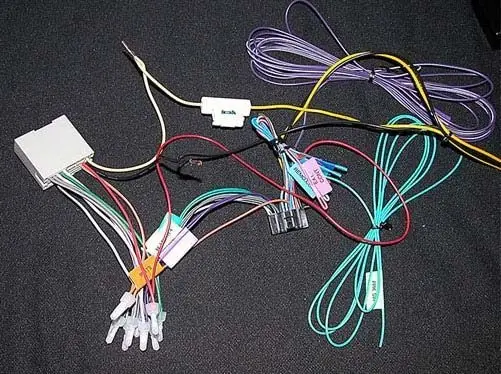 Perfectly loomed and secured wiring harness for a car audio system