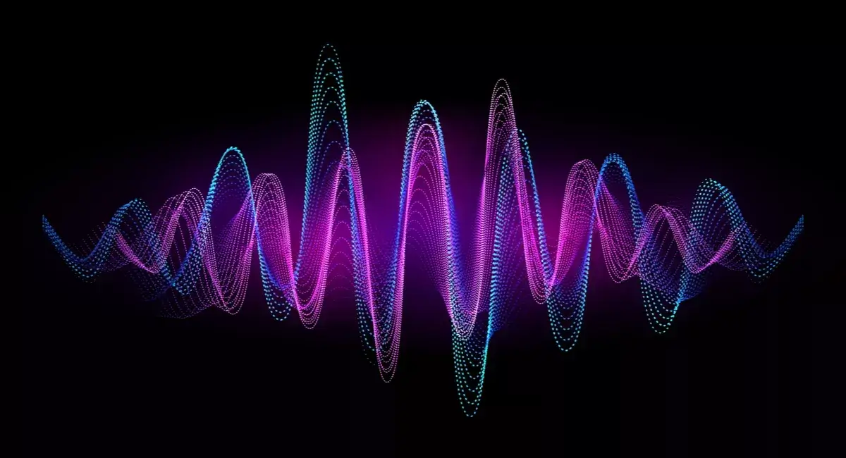 Abstract image of a sound wave on a screen